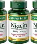 Nature's Bounty Set Of 3 Niacin Flush 500 Mg 120 Capsules By Maven Gifts