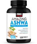 Force Factor Amazing Ashwa for Relief, Memory, Focus, Immune Health, and Metabolism, Ashwaganda Supplement with KSM-66 Ashwagan for , 120 Tablets, White Packaging