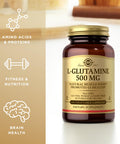 Solgar L Glutamine 500 Mg 100 Vegetable Capsules Natural Muscle Food - Non-Gmo Vegan Gluten Free Dairy Free Kosher - 33 Servings
