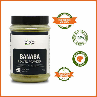 Banaba Leaf Powder 7 Oz 200g Lagerstroemia speciosaLipid Control Natural Antioxidants Supplement Superfood by Bixa Botanical