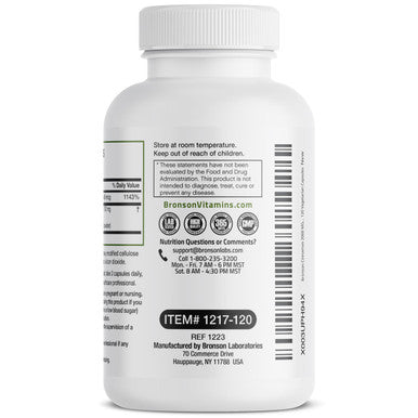 Bronson Cinnamon Plus Chromium Picolinate Supplement, High Potency Chromium, Non-Gmo, 120 Vegetarian Capsules