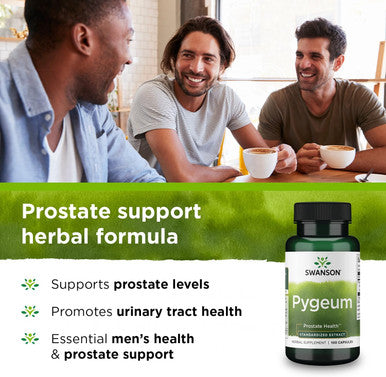 Swanson Pygeum - Herbal Supplement Promoting Male Prostate Health Bladder and Urinary Tract Health Support - Mens Health Supplement - (100 Capsules 125mg Each)
