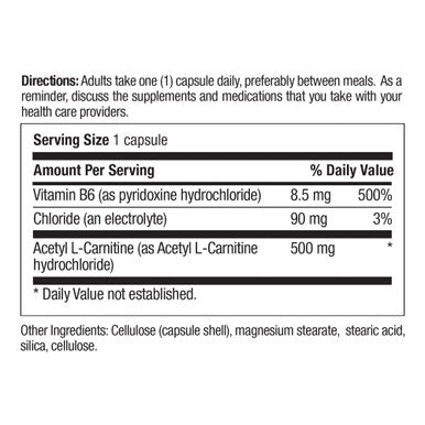 Country Life Acetyl L-Carnitine Caps With Vitamin B-6 To Aid In Utilization 500Mg 120 Vegan Capsules Certified Gluten Free Certified Vegan Certified Halal