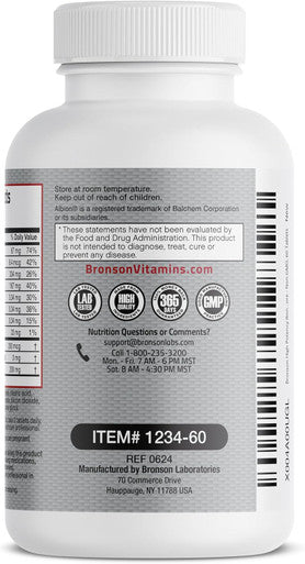 Bronson Bone Health & Strength Complex High Potency Formula 200 Mcg Of Vitamin K2 As Mk7, Plus Calcium, Boron, Cissus Quadrangularis, Magnesium, Vitamin D3, And More - Non-Gmo, 60 Tablets