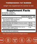 Fat Burner for Women & Men - Thermogenic Weight Loss Supplement with Green Tea Extract & White Kidney Bean - Carb Blocker, Appetite Suppressant, Energy & Metabolism Booster - 60 Diet Pills