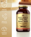 Solgar Vitamin C 1000 Mg With Rose Hips - 250 Tablets Pack Of 2 - Antioxidant & Immune Support - Non-Gmo Vegan Gluten Free Dairy Free Kosher - 500 Total Servings