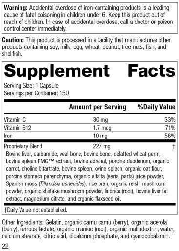 Standard Process Ferrofood 150 Capsules