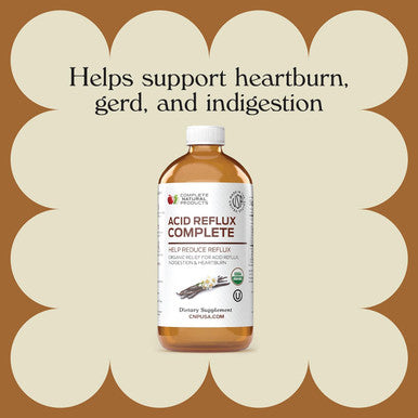 Complete Natural Products Acid Reflux Complete 16Oz - Natural Organic Liquid Heartburn, Gerd, & Amish Reflux Relief Remedy & Medicine