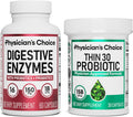 Physician'S Choice - Beat Bloat + Support Weight Management Bundle: Digestive Enzymes + Thin-30 Probiotic