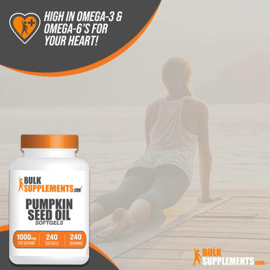 Bulksupplements.Com Pumpkin Seed Oil Softgels - Pumpkin Seed Oil Supplement, Pumpkin Seed Oil 1000Mg, Pumpkin Seed Oil Capsules - Gluten Free, 1 Softgel Per Serving, 240 Softgels