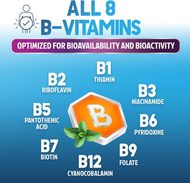 Nature'S Nutrition Vitamin B Complex Capsules with Vitamins B1 B2 B3 B6 B12 B100 C Biotin Folate & Folic Acid - Supplement for Energy Brain & Immune Support - Super B Vitamin Complex for Women & Men - 120 Vegan Pills