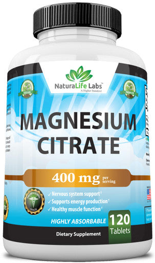 NaturaLife Labs Magnesium Citrate 400 mg 120 Tablets