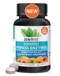 Zenwise Health Papaya Enzymes Chewable with Digestive Enzymes and Bromelain for Digestive Health and Bloating Relief for Women and Men Enzymes for Digestion and Gut Health - 60 CT