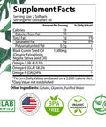Mother Nature Organics Superfoods for Organic Living Black Seed Oil Capsules - 120 Count (Organic, Non-Gmo Liquid) Premium Cold Pressed Black Cumin Seed Oil - 500Mg Each, 1000Mg Per Serving W/Omega 3,6, 9