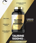 Carlyle Taurine 1000mg Capsules | 400 Count | Form | Non GMO Gluten Supplement