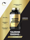Carlyle Taurine 1000mg Capsules | 400 Count | Form | Non GMO Gluten Supplement