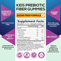 Nature'S Nutrition Kids Fiber Supplement Gummies - No Sugar Added 4g Prebiotic Plant-Based Fiber Blend to Support Kids Regularity Digestive Health & Immune Support - Vegan Raspberry Flavored Gummy Bears - 60 Gummies