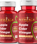 Apple Cider Vinegar Gummies by New Age - 2-Pack - 120 Count - Immunity & Detox - with The Mother, Gluten-Free, Vegan, Vitamin B9, B12, Pomegrantate, Beetroot (2 Pack 120 Count)