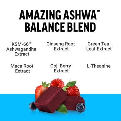 Force Factor Amazing Ashwa For Stress Relief, Memory, Focus, And Immune Support Health, Ashwaganda Supplement With Ksm-66 Ashwagandha For Stress, 60 Soft Chews