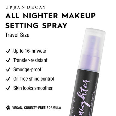 Urban Decay Moondust Eyeshadow Compact Lithium All Nighter LongLasting Makeup Setting Spray 1 fl oz Brown with Iridescent 3D Sparkle Maximum Glitter Minimum Fallout