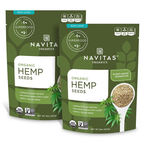 Navitas Organics Hemp Seeds Ã¢â‚¬â€œ For Smoothies, Salads, Dips, Baked Goods & More Ã¢â‚¬â€œ Essential Fatty Acids, Protein & Minerals Ã¢â‚¬â€œ USDA Organic, Non GMO, Gluten Free, Kosher, Vegan (8oz. Bag 8 Servings)