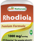 Best Naturals Rhodiola with Bioperine 1000mg Serving - 120 Veggie Capsules