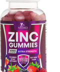 Nature'S Nutrition Zinc Gummies for Adults 50 mg - High Absorption Bone Skin & Immune Health Support Gummy & Antioxidant Chewable Supplement - Non-GMO Vegan & Gluten Zinc Vitamin Mixed Berry Flavor - 120 Gummies
