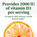 MegaFood Vitamin D3 Gummies 2000 Iu (50 Mcg) - Vitamin D Gummies Mixed Fruit Flavor Bone Muscle & Immune Support Supplement Vegetarian Gluten-Free Usda Organic 70 Gummies 35 Servings