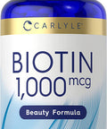Carlyle Biotin 1000Mcg | 250 Vegetarian Tablets | Beauty Formula Supplement | Non-Gmo, Gluten Free