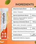 4-In-1 Daily Vitals For Wellness - Electrolytes, Immunity, Antioxidants And Probiotics. Vitamin C 1000 Mg, Sodium 200 Mg, Potassium 100 Mg, Vitamin D3, B12 And More. Effervescent Tablets