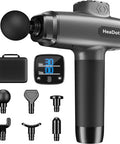 Headot Deep Tissue Muscle Therapy Gun For Athletes, Percussion Body Muscle Massager With 30 Speeds,6 Types Of Massage Heads, Handheld Massager For Shoulder Neck Back Pain Relief (Carbon)