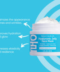 Korean Skin Care Hyaluronic Acid Jelly Mask Korean Face Mask Skincare K Beauty Face Masks Contains Rice Bran Rosehip Vitamin B5 Anti Aging Spa Hydro Gel Face Mask for Plump Glowing Skin 2oz