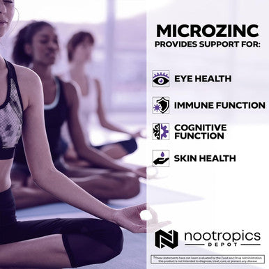 Nootropics Depot Microzinc Capsules 20Mg Optimized Zinc Supplement 90 Count