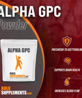 BulkSupplements Alpha GPC Powder (L-Alpha Glycerylphosphorylcholine) - Choline Supplements - Brain Supplements - Memory Supplement for Brain - Acetycholine Supplements (250 Grams - 8.8 oz)