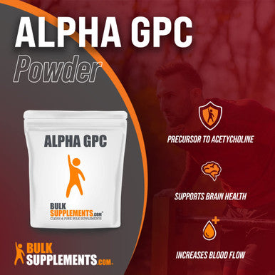BulkSupplements Alpha GPC Powder (L-Alpha Glycerylphosphorylcholine) - Choline Supplements - Brain Supplements - Memory Supplement for Brain - Acetycholine Supplements (250 Grams - 8.8 oz)