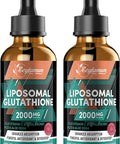 2000Mg Liposomal Glutathione Liquid Drops, Enhanced Absorption, Glutathione Supplement, With Vitamin C, Hyaluronic Acid, L-Glutathione, Non-Gmo Antioxidant For Liver Detox, 4.05 Oz