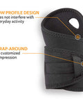 Curad CURSR19810DH Performance Series Wrist Support Designed for Active Seniors 50+ Large Easy to Grip Tabs & Loops for Easier Application Helps with Carpal Tunnel Tendonitis
