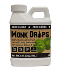 Monk Drops - 100% Monkfruit Liquid Sweetener, Zero Glycemic, Zero Calories, Zero Sugar, No Added Water, Concentrated Monk Fruit (350 Servings, 1.5 Fl Oz)