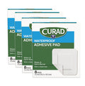 Curad White Waterproof Adhesive Pads 4 x 4 inches 4 Boxes