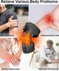 Gobok Cordless Knee Massager With Heat And Red LightKnee Brace For Arthritis Pain ReliefHeating Pad For Knee Shoulder Elbow For Women Men (Black)