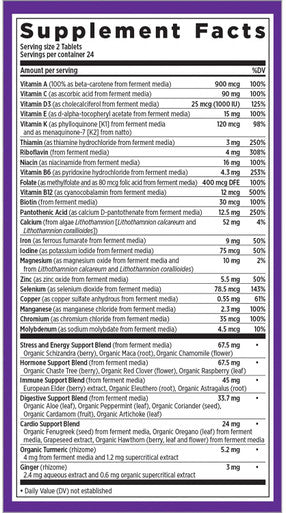 New Chapter Women's Multivitamin + Immune Support, Women's Advanced Multi (Formerly Every Woman) Fermented with Whole-Foods & Probiotics + Iron + Vitamin D3 - 48 ct (Packaging May Vary)