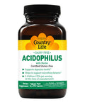 Country Life Dairy-Free Acidophilus With Pectin 2.4 Billion Cfus 250 Vegan Capsules Certified Gluten Free Certified Vegan