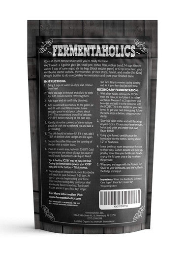 Fermentaholics Kombucha Scoby & Starter Tea | Live Fresh Organic Starter Culture | Diy Kombucha | 12Oz Fresh Starter Tea