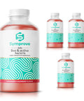 Symprove Strawberry and Raspberry 4 Week Pack Daily Essential Gut Health Supplement Probiotic Drink with Live Bacteria Vegan 4x500ml