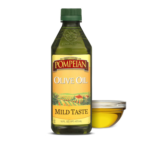 Pompeian Mild Taste Olive Oil, High Heat Cooking, Baking & Sauteing, High Smoke Point, 68 Fl Oz