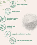 Micro Ingredients MSM(Methylsulfonylmethane) Powder1 KG | 2000mg Perserving MSM Crystal Powder Fortified with Vitamin C Bioactive Source of Sulfur Joint Health Support & Hair Growth Vegan Non-GMO