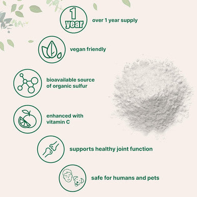 Micro Ingredients MSM(Methylsulfonylmethane) Powder1 KG | 2000mg Perserving MSM Crystal Powder Fortified with Vitamin C Bioactive Source of Sulfur Joint Health Support & Hair Growth Vegan Non-GMO