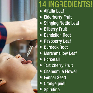 Kids Vitamins From Herbs. Liquid Kids Herbal Multivitamin. No Bitter Taste. Sugar Free 14-In-1 Vegan Supplement Drops For Toddler