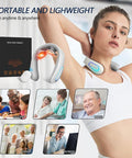 Inshuey Neck Massager For Pain Relief With Heat Portable Electric Pulse Deep Tissue Trigger Point Cervical Massager For Women Men Gifts Fsa Or Hsa Eligible