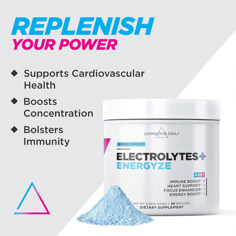 Livingood Daily Electrolytes Powder Electrolytes Hydration Powder With Vitamin C Taurine D Ribose & Fos Sugar Electrolyte Drink Mix Keto Gluten Strawberry Lemonade 30 Servings